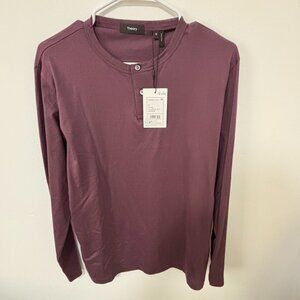 Theory Long Sleeve Polo Shirt Red Mens NWT Size Medium